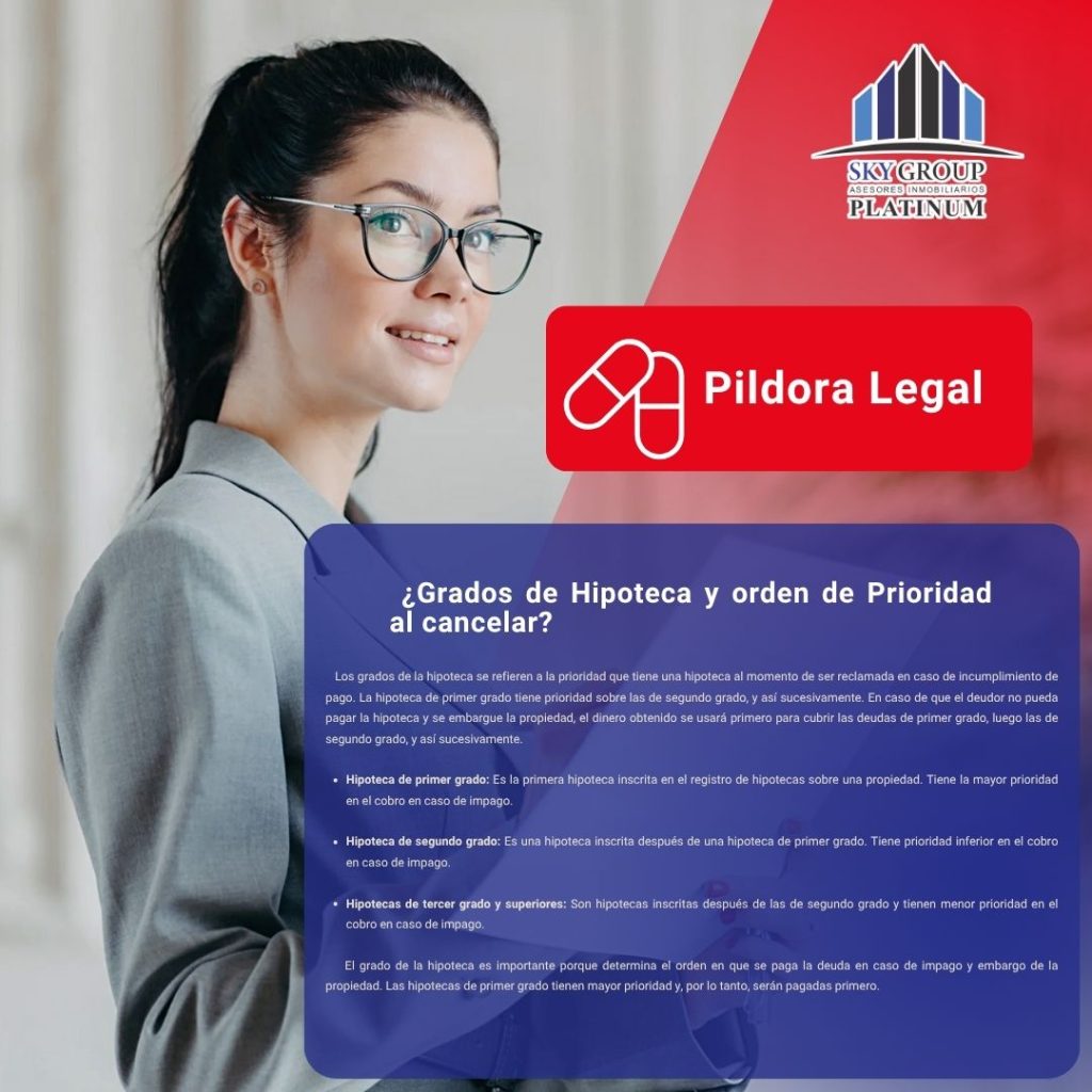 Píldora legal: ¿Grados de hipotecas y orden de prioridad al cancelar?