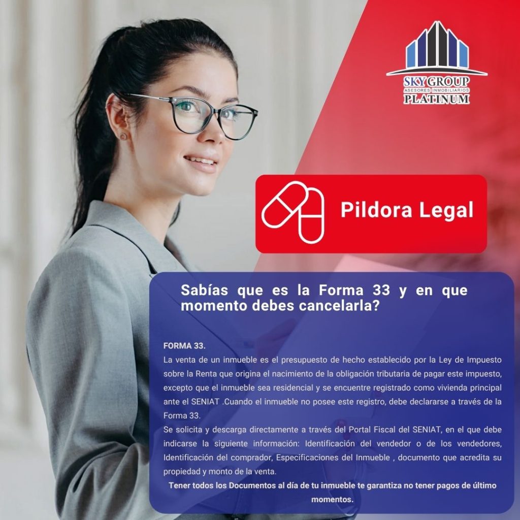 Píldora legal: ¿Sabías que es la forma 33 y en qué momento debes cancelarla?